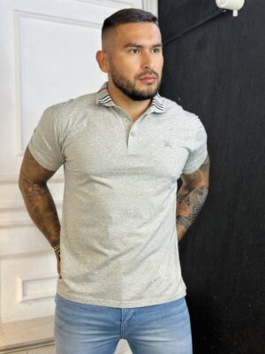 Polo Burberry Gris Claro